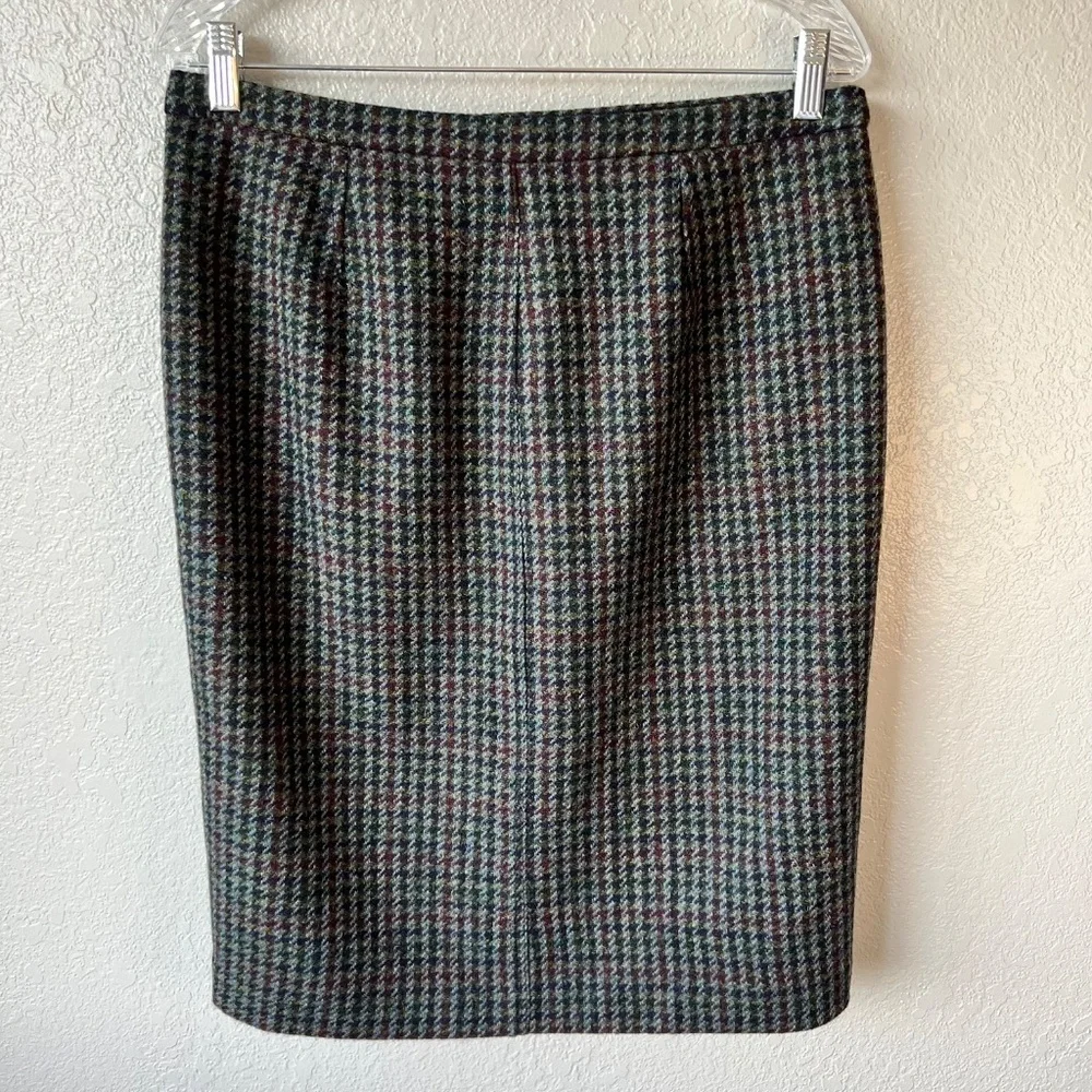 *FIRM PRICE* J. Crew Herringbone Wool Off Center Zipper Midi Pencil Skirt